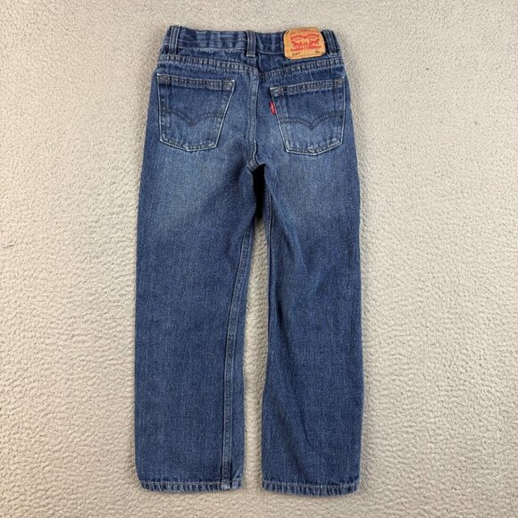 Levis 514 Jeans Boy's Size 7-8 Blue Straight Fit Classic Cotton Blend Denim - Picture 2 of 8